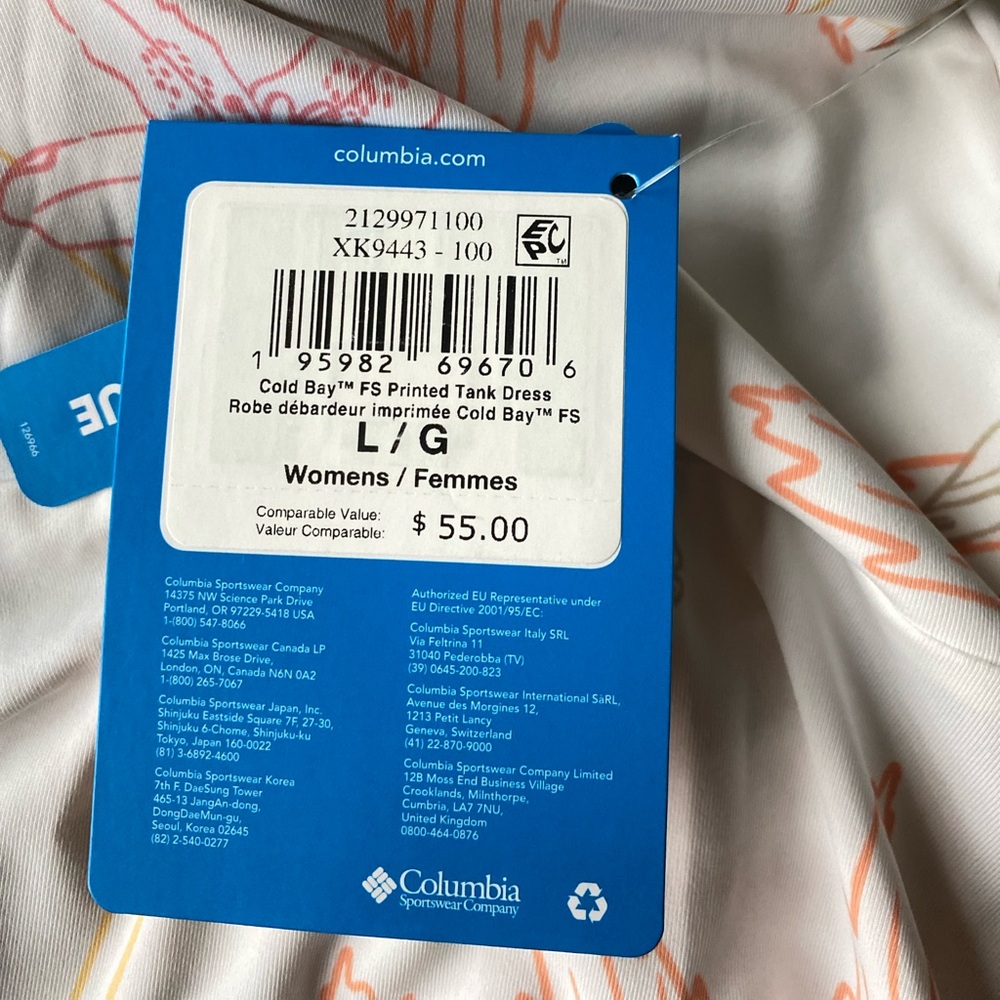 Columbia Women’s PFG Freezer III Dress Tiger Lily print New with Tags sz Large - Picture 9 of 14
